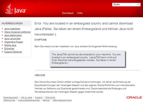 Kein Java für Russland: Oracle soll Embargo durchsetzen